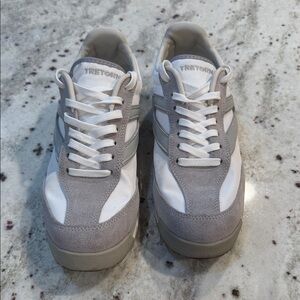 Tretorn Classic White and Gray Sneakers